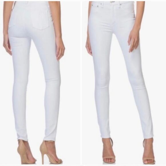 NWT Rag & Bone High Rise Skinny Jeans  Sz 26 in White - Picture 1 of 13